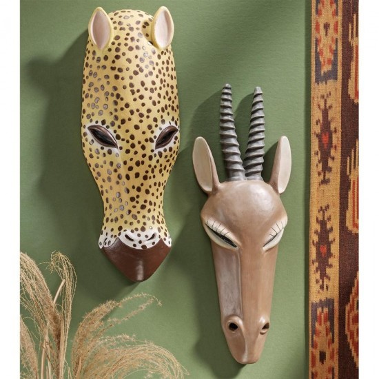 Design Toscano S/ Jaguar & Gemsbok Masks