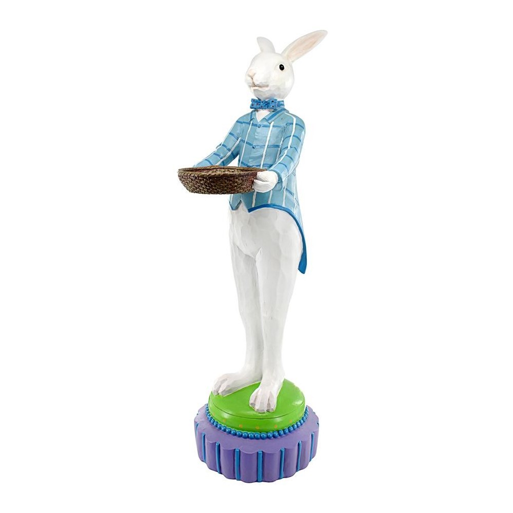 Design Toscano Standing Rabbit Butler With Bowl