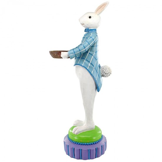 Design Toscano Standing Rabbit Butler With Bowl