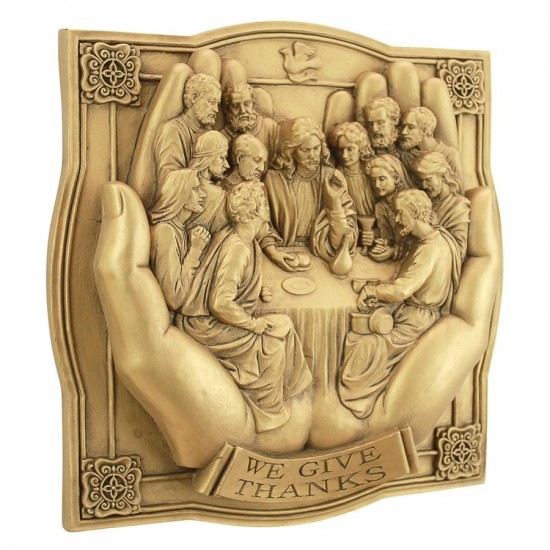 Design Toscano Giving Thanks Lords Supper Plaque