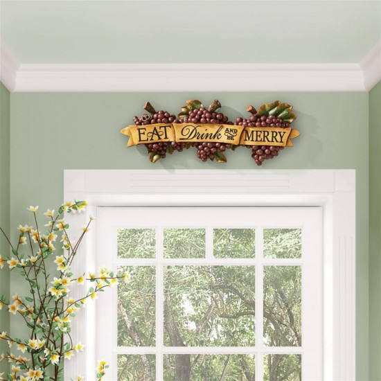 Design Toscano Eat Drink & Be Merry Plaque