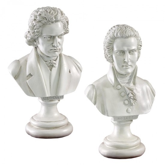 Design Toscano S/ Mozart & Beethoven Busts