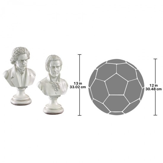 Design Toscano S/ Mozart & Beethoven Busts