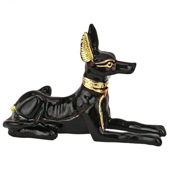 Design Toscano Anubis Enamel Trinket Box