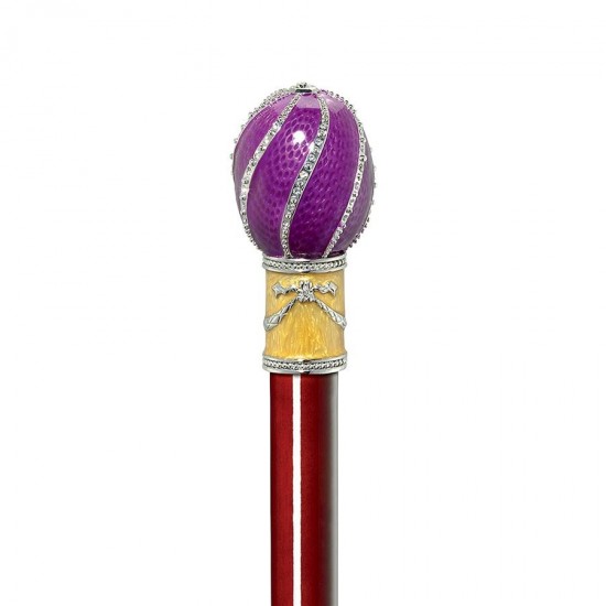 Design Toscano Violet Viper Faberge Walking Stick