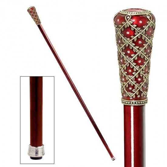 Design Toscano Crown Of Laurel Faberge Walking Stick