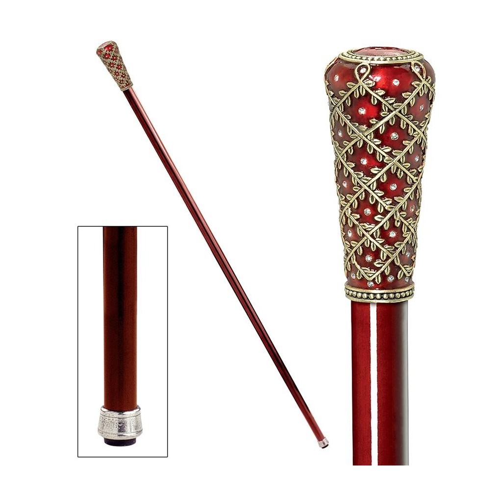 Design Toscano Crown Of Laurel Faberge Walking Stick