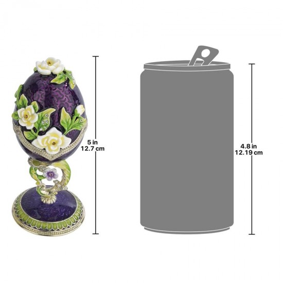 Design Toscano Purple Salvia Spring Bouquet Egg