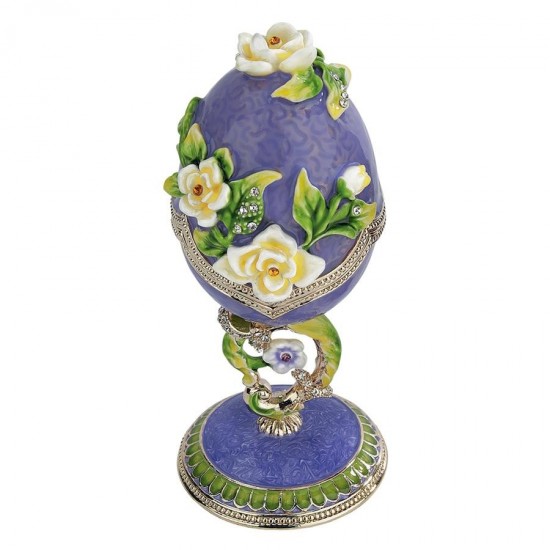 Design Toscano Lavender Spring Bouquet Egg