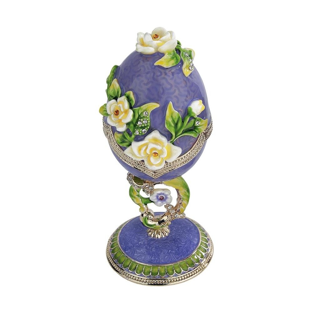 Design Toscano Lavender Spring Bouquet Egg