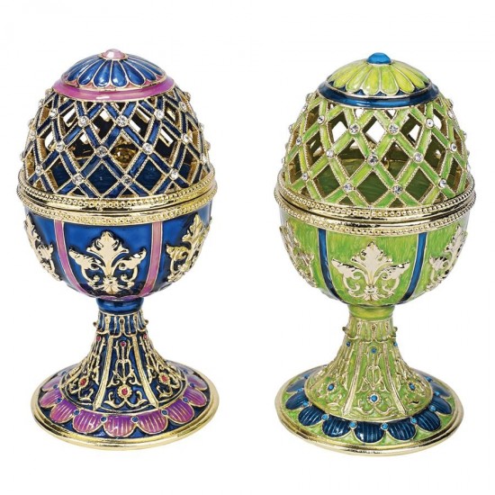 Design Toscano S/2 Jeweled Trellis Eggs