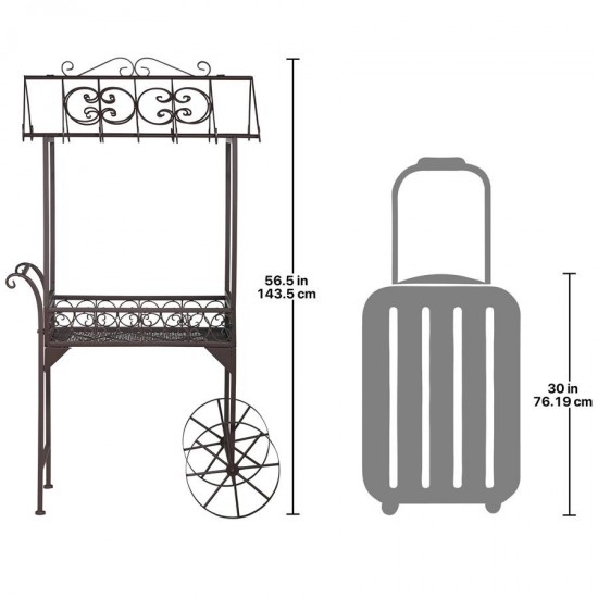 Design Toscano Jardin A La Francaise Flower Pushcart