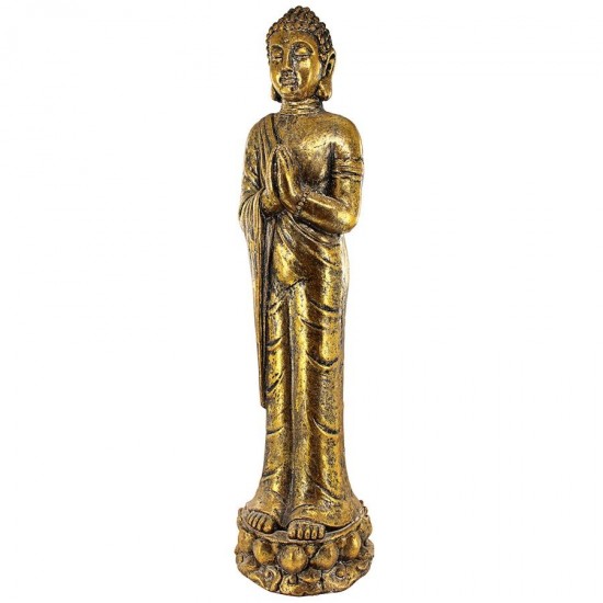 Design Toscano Standing Golding Buddha Statue