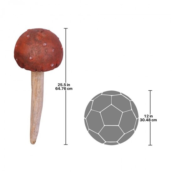 Design Toscano Button Mushroom Garden Stake