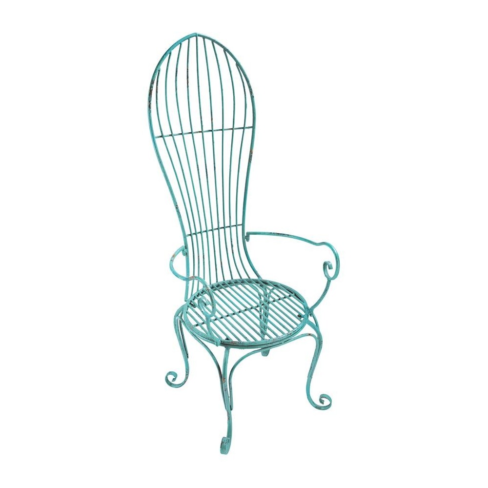 Design Toscano Balloon Back Metal Garden Arm Chair