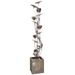 Design Toscano Wandering Leaf Metal Tower Fountain