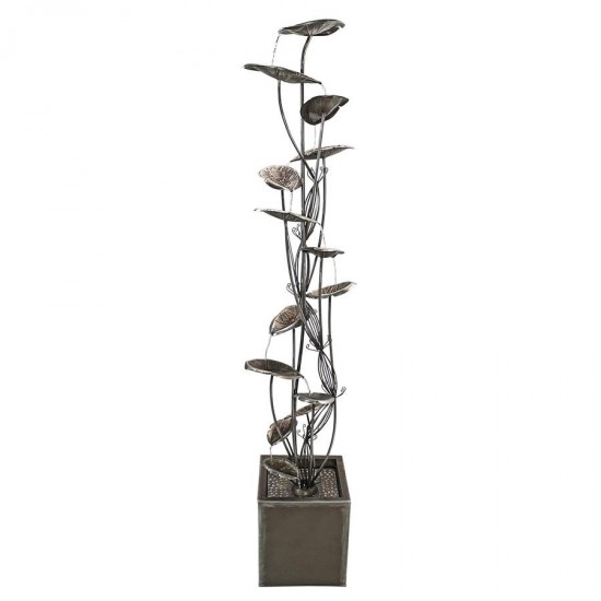 Design Toscano Wandering Leaf Metal Tower Fountain