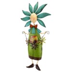 Design Toscano Boy Flower Child Metal Garden Statue