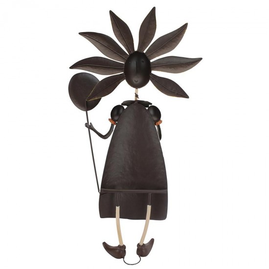 Design Toscano Girl Flower Child Metal Garden Statue