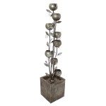 Design Toscano Abstract Floral Metal Tower Fountain