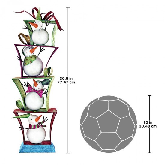Design Toscano Stacks Of Christmas Snowmen Statue