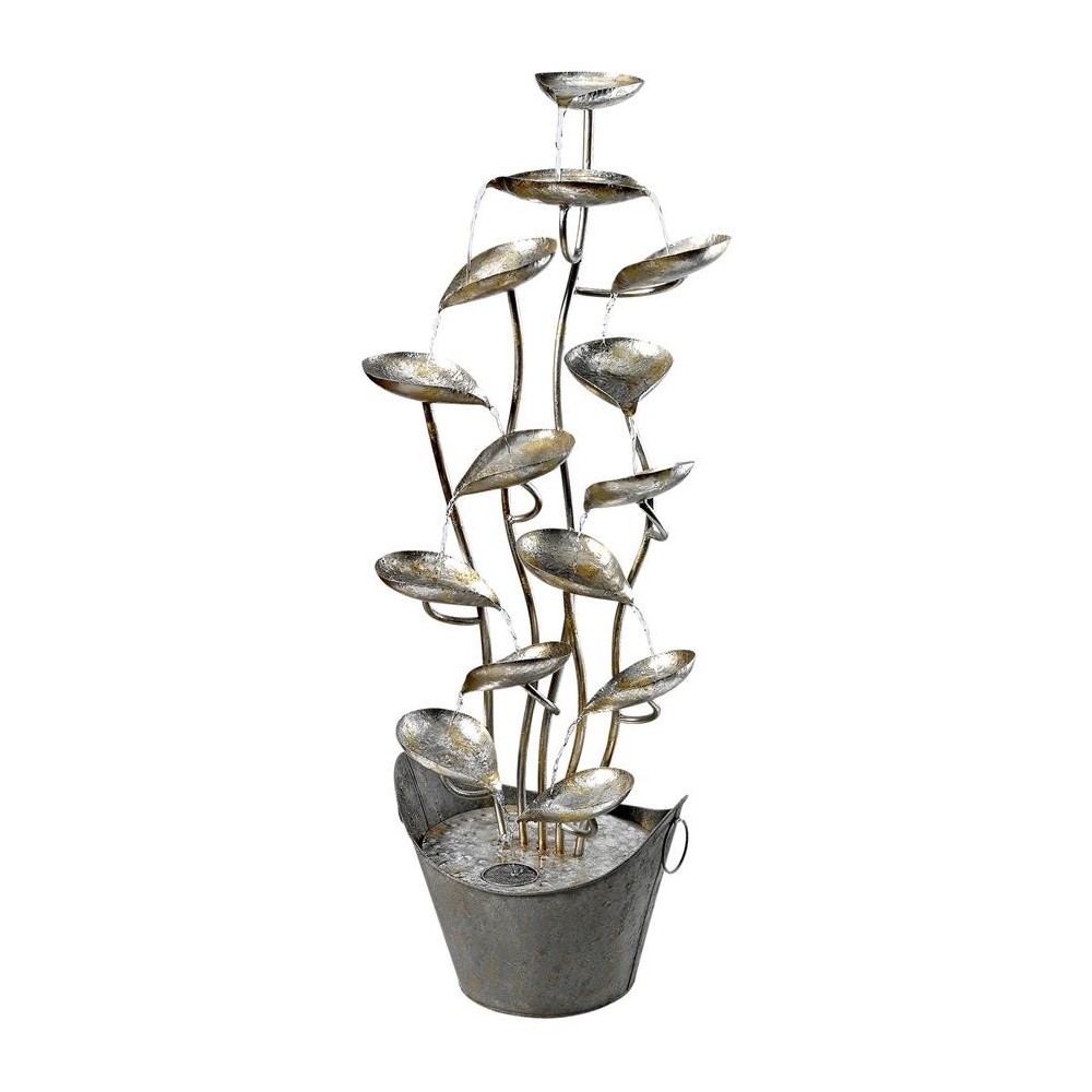 Design Toscano Rain Forest Leaves Metal Fountain