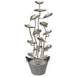 Design Toscano Rain Forest Leaves Metal Fountain