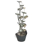 Design Toscano Rain Forest Leaves Metal Fountain