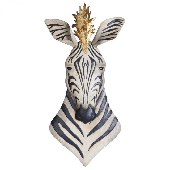 Design Toscano King Of The Herd Metal Zebra Plaque