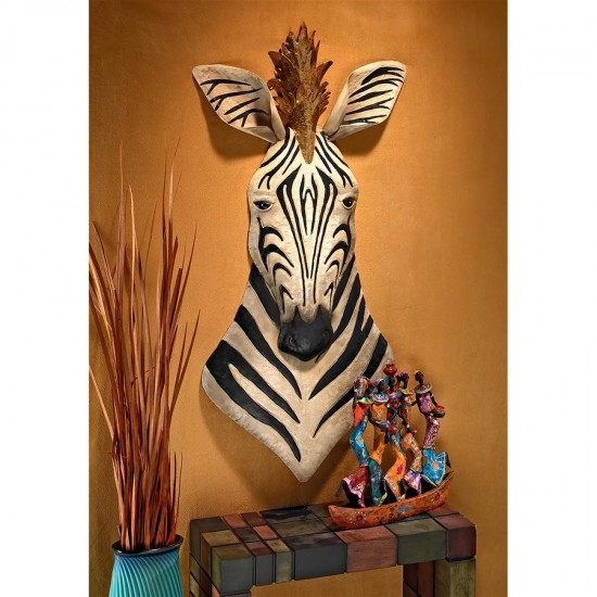 Design Toscano King Of The Herd Metal Zebra Plaque