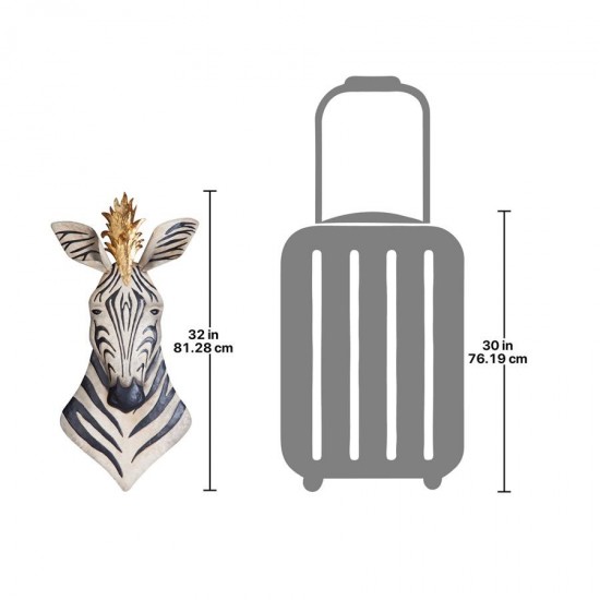 Design Toscano King Of The Herd Metal Zebra Plaque
