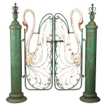 Design Toscano Swan Serenade Metal Garden Gate