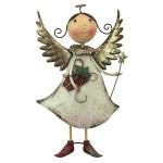 Design Toscano Clara Holiday Helper Metal Angel Statue