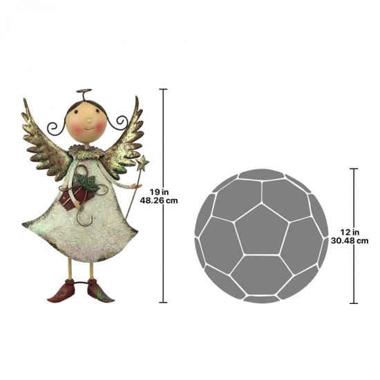 Design Toscano Clara Holiday Helper Metal Angel Statue