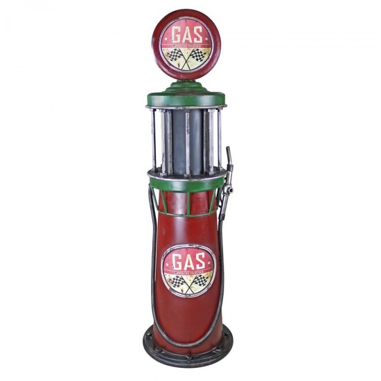 Design Toscano Service Station Visible Gas Pump Statue