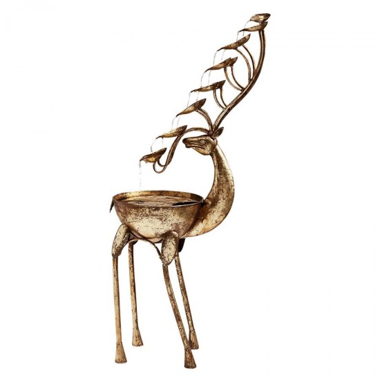 Design Toscano Deer Antler Falls Metal Fountain