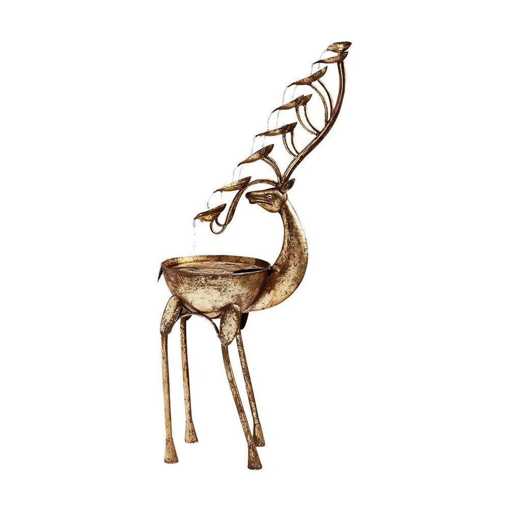 Design Toscano Deer Antler Falls Metal Fountain