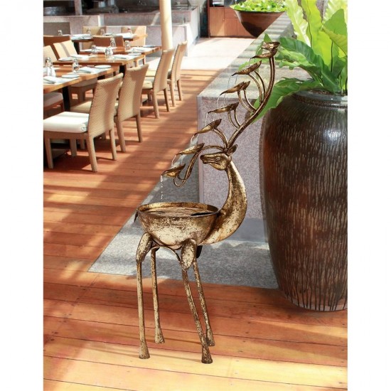 Design Toscano Deer Antler Falls Metal Fountain