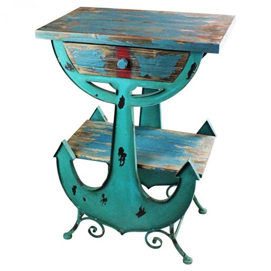 Design Toscano Anchors Aweigh Coastal Side Table