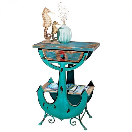 Design Toscano Anchors Aweigh Coastal Side Table