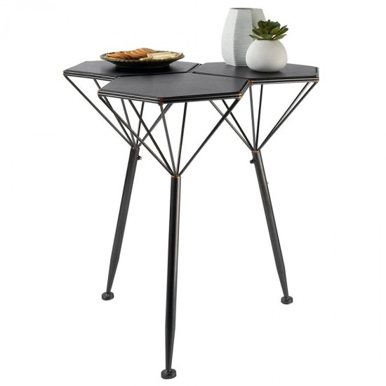 Design Toscano Geo Hex Honeycomb Metal Side Table