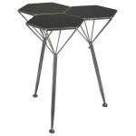 Design Toscano Geo Hex Honeycomb Metal Side Table