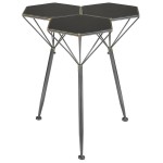 Design Toscano Geo Hex Honeycomb Metal Side Table