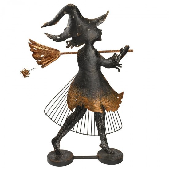 Design Toscano Bewitched Blaise Metal Witch Silhouette