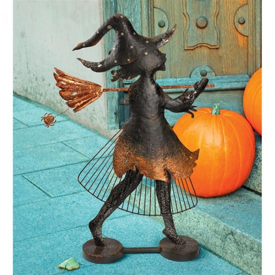 Design Toscano Bewitched Blaise Metal Witch Silhouette