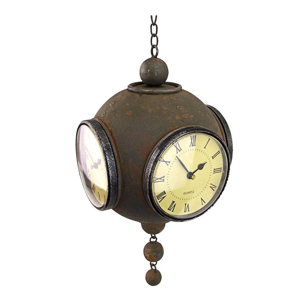 Design Toscano Victorian Grunge 4 Sided Spherical Clock Design Toscano Victorian Grunge 4 Sided Spherical Clock