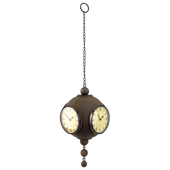 Design Toscano Victorian Grunge 4 Sided Spherical Clock