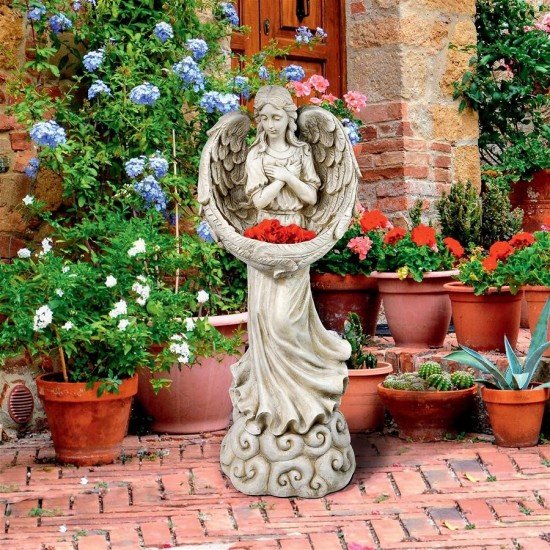 Design Toscano Angel With Winged Offering Dish Statue