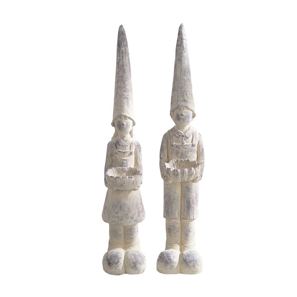 Design Toscano Set Of Bastiaan & Gerda Knothole Gnomes