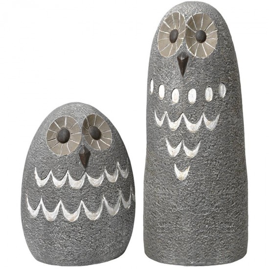 Design Toscano S/2 Ogling Outdoor Owl Statues